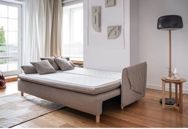 Divano letto marrone chiaro 207 cm Simon - Miuform