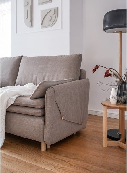 Divano letto marrone chiaro 207 cm Simon - Miuform