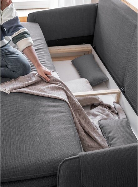 Divano letto grigio scuro 207 cm Simon - Miuform