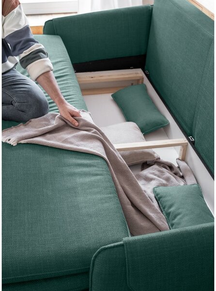 Divano letto turchese 207 cm Simon - Miuform