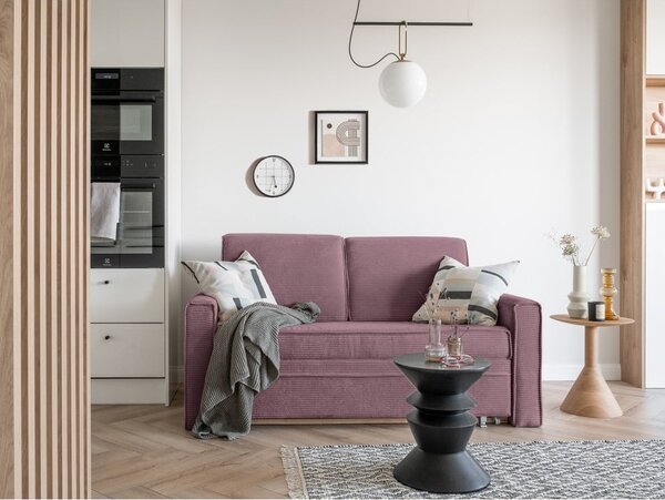 Divano letto rosa 168 cm Lucky Lucy - Miuform