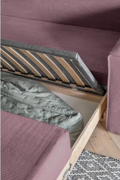 Divano letto rosa 168 cm Lucky Lucy - Miuform