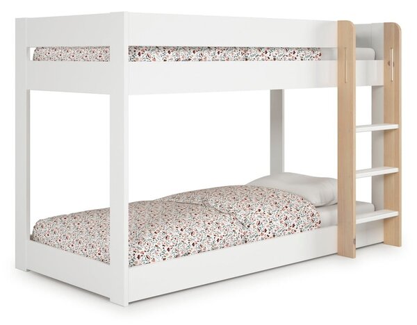 Letto a castello bianco per bambini 90x190 cm Angel - Marckeric