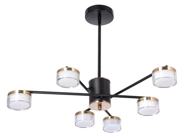 Lampadario a sospensione con supporto rigido LED 6xLED/6W/230V 3000-6500K diametro 59 cm oro/nero