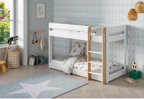 Letto a castello bianco per bambini 90x190 cm Angel - Marckeric