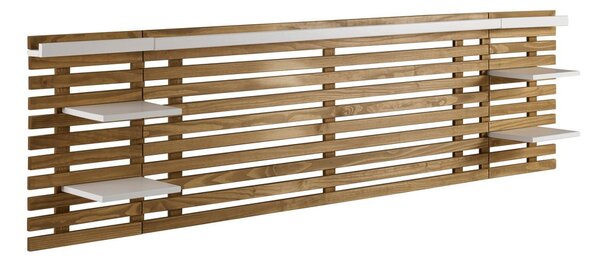 Testiera in pino bianco/naturale 240x62 cm Nidra - Marckeric