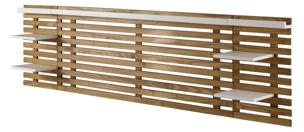 Testiera in pino bianco/naturale 240x62 cm Nidra - Marckeric