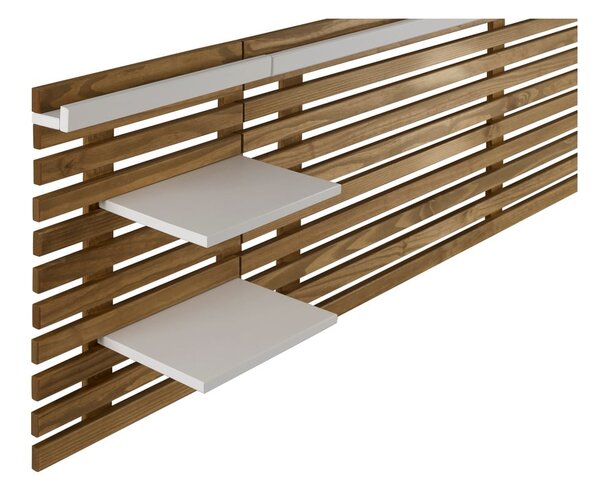 Testiera in pino bianco/naturale 240x62 cm Nidra - Marckeric