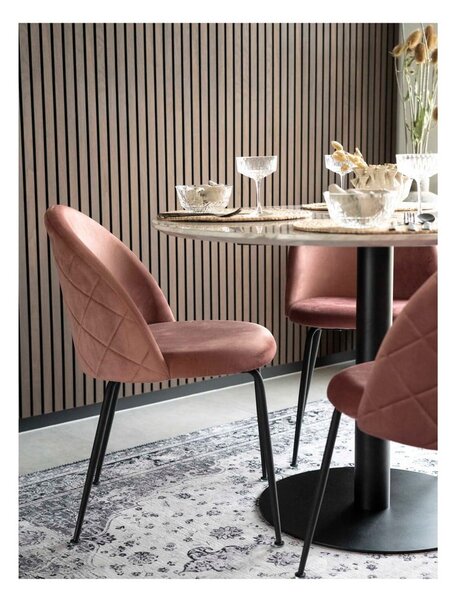 Tavolo da pranzo rotondo con piano in marmo ø 110 cm Bolzano - House Nordic
