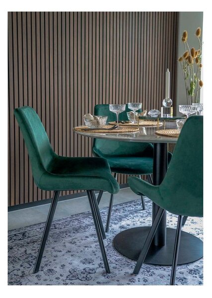 Tavolo da pranzo rotondo con piano in marmo ø 110 cm Bolzano - House Nordic