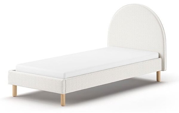 Letto singolo imbottito bianco con griglia 90x200 cm MOON - Vipack