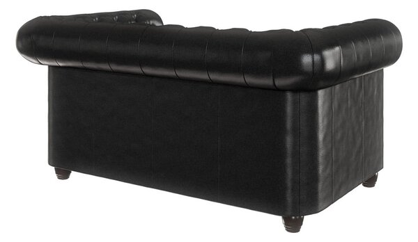 Divano in similpelle nero 148 cm York - Ropez
