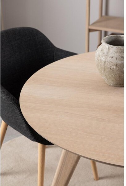 Tavolo da pranzo rotondo con piano effetto rovere ø 100 cm Townsville - Actona