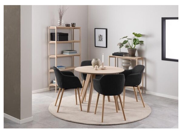 Tavolo da pranzo rotondo con piano effetto rovere ø 100 cm Townsville - Actona