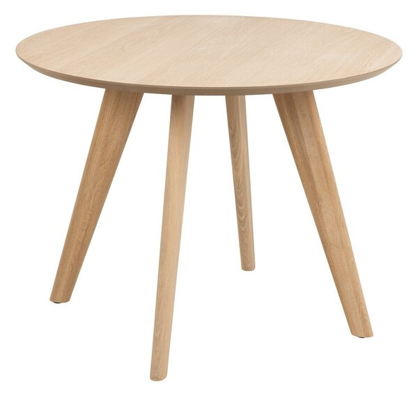 Tavolo da pranzo rotondo con piano effetto rovere ø 100 cm Townsville - Actona