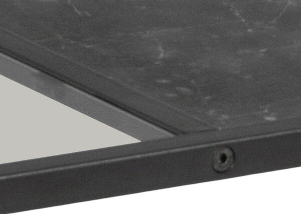 Tavolino nero con piano in vetro 60x120 cm Strington - Actona