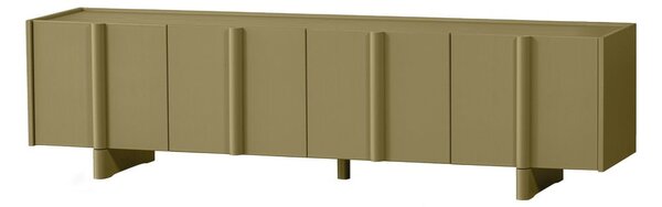 Mobile TV color kaki in pino massiccio 200x53x46 cm Basu – WOOOD