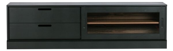 Tavolo TV in pino nero 180x50 cm James - WOOOD