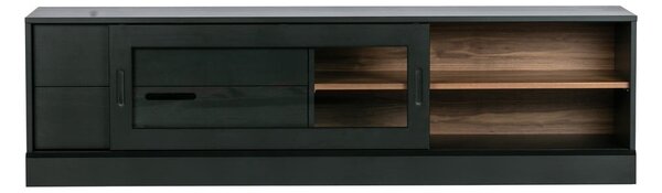 Tavolo TV in pino nero 180x50 cm James - WOOOD