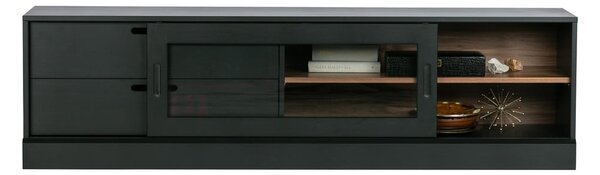 Tavolo TV in pino nero 180x50 cm James - WOOOD