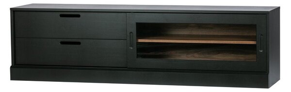Tavolo TV in pino nero 180x50 cm James - WOOOD