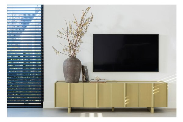 Mobile TV color kaki in pino massiccio 200x53x46 cm Basu – WOOOD