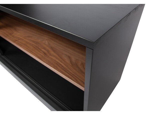 Tavolo TV in pino nero 180x50 cm James - WOOOD
