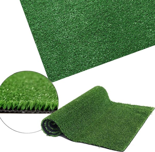Tappeto erba verde sintetica 10mm prato finto a rotolo Olimpico - Rotolo Altezza 2 mt x 3 mt (6mq)
