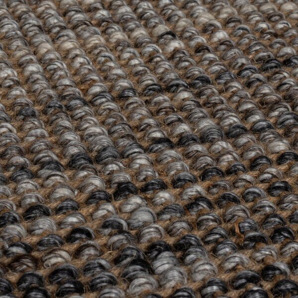 Tappeto grigio in misto iuta reversibile/tessuto a mano 60x110 cm – Flair Rugs