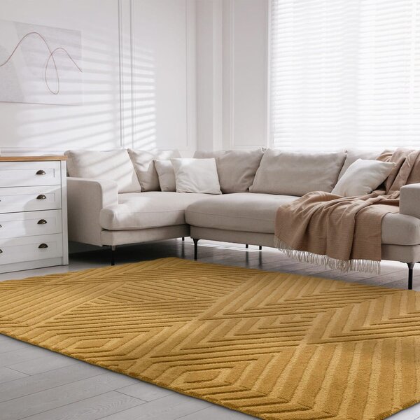 Tappeto di lana giallo ocra 160x230 cm Hague - Asiatic Carpets