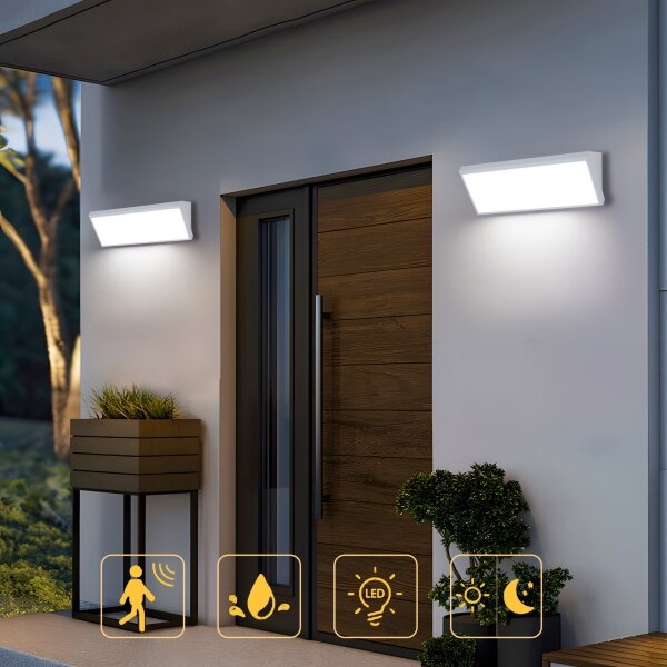 Brilagi - Applique da esterno a LED TRIANGLE LED/42W/230V bianca IP65