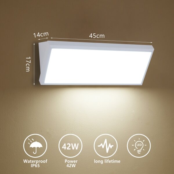 Brilagi - Applique da esterno a LED TRIANGLE LED/42W/230V bianca IP65