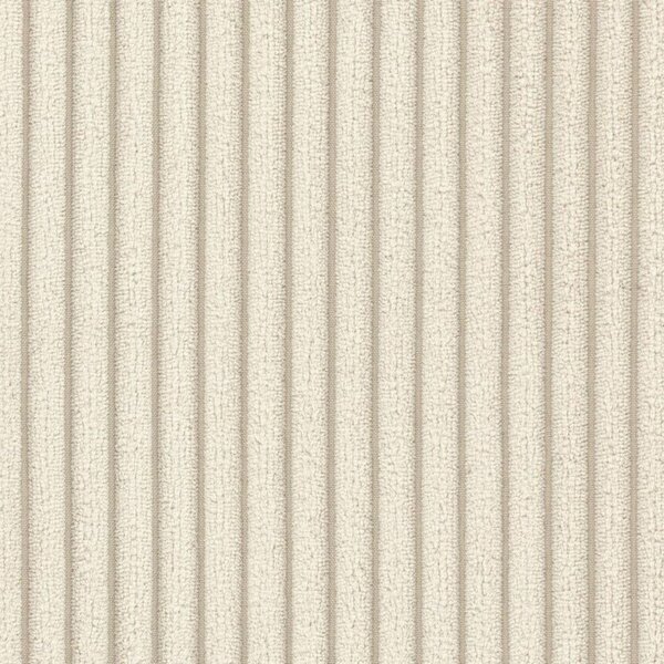 Poltrona con poggiapiedi beige con rivestimento in velluto a coste Niko – Ropez