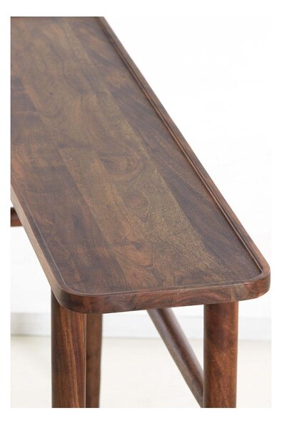 Consolle in acacia massiccia marrone 30x120 cm Qiano - Light & Living