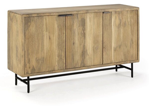 Cassettiera di colore naturale in mango massiccio 150x85x40 cm Mundra – MOME