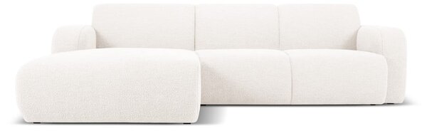 Divano angolare bianco in tessuto bouclé (angolo sinistro) Molino - Micadoni Home