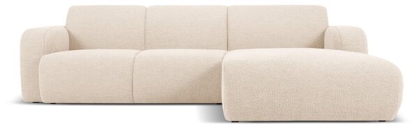 Divano angolare beige in tessuto bouclé (angolo destro) Molino - Micadoni Home