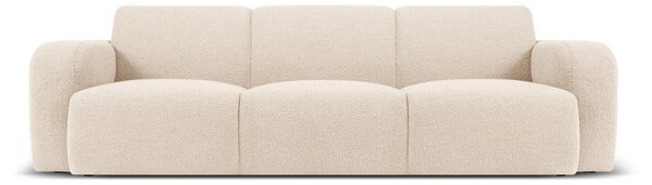 Divano in tessuto bouclé beige 235 cm Molino - Micadoni Home