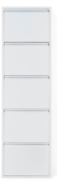 Scarpiera bianca in metallo con ante ribaltabili 50x169x15 cm Billy – Spinder Design