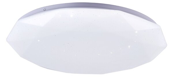 Plafoniera moderno Sendy LED CCT dimmerabile , in policarbonato, bianco D. 50.5 cm 6500 LM