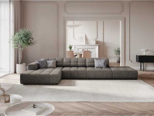 Divano angolare in grigio scuro (con penisola a sinistra) Chicago – Cosmopolitan Design