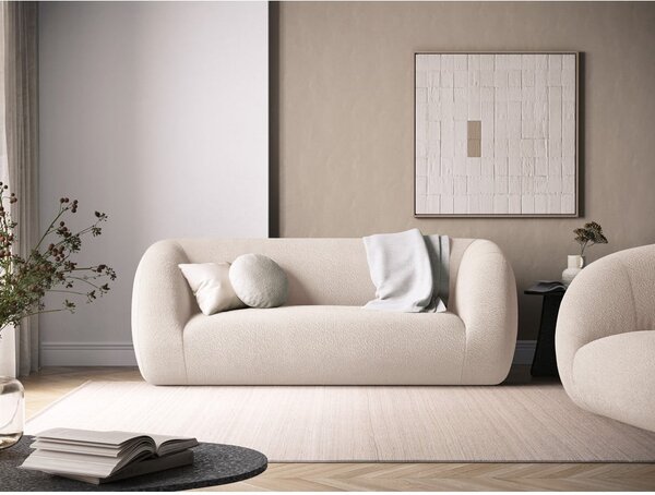 Divano bouclé crema 210 cm Essen - Cosmopolitan Design