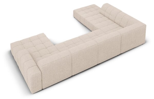 Divano angolare beige (angolo sinistro/"U") Chicago - Cosmopolitan Design