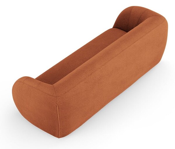 Divano in tessuto bouclé arancione 230 cm Essen - Cosmopolitan Design