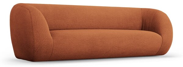Divano in tessuto bouclé arancione 230 cm Essen - Cosmopolitan Design