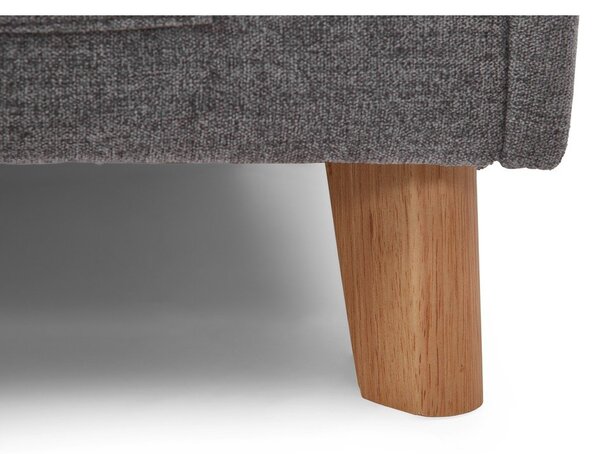 Letto da bambini con sponde grigio imbottito con contenitore con rete inclusa 120x200 cm Fun – Meise Möbel