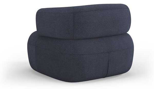 Poltrona bouclé blu scuro Jenny - Micadoni Home