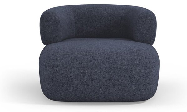 Poltrona bouclé blu scuro Jenny - Micadoni Home