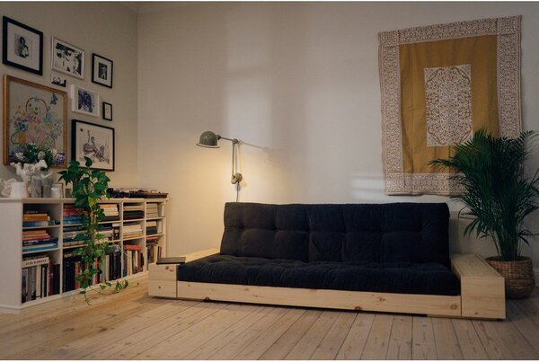 Divano letto in velluto a coste bianco 244 cm Base - Karup Design