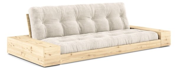 Divano letto in velluto a coste bianco 244 cm Base - Karup Design